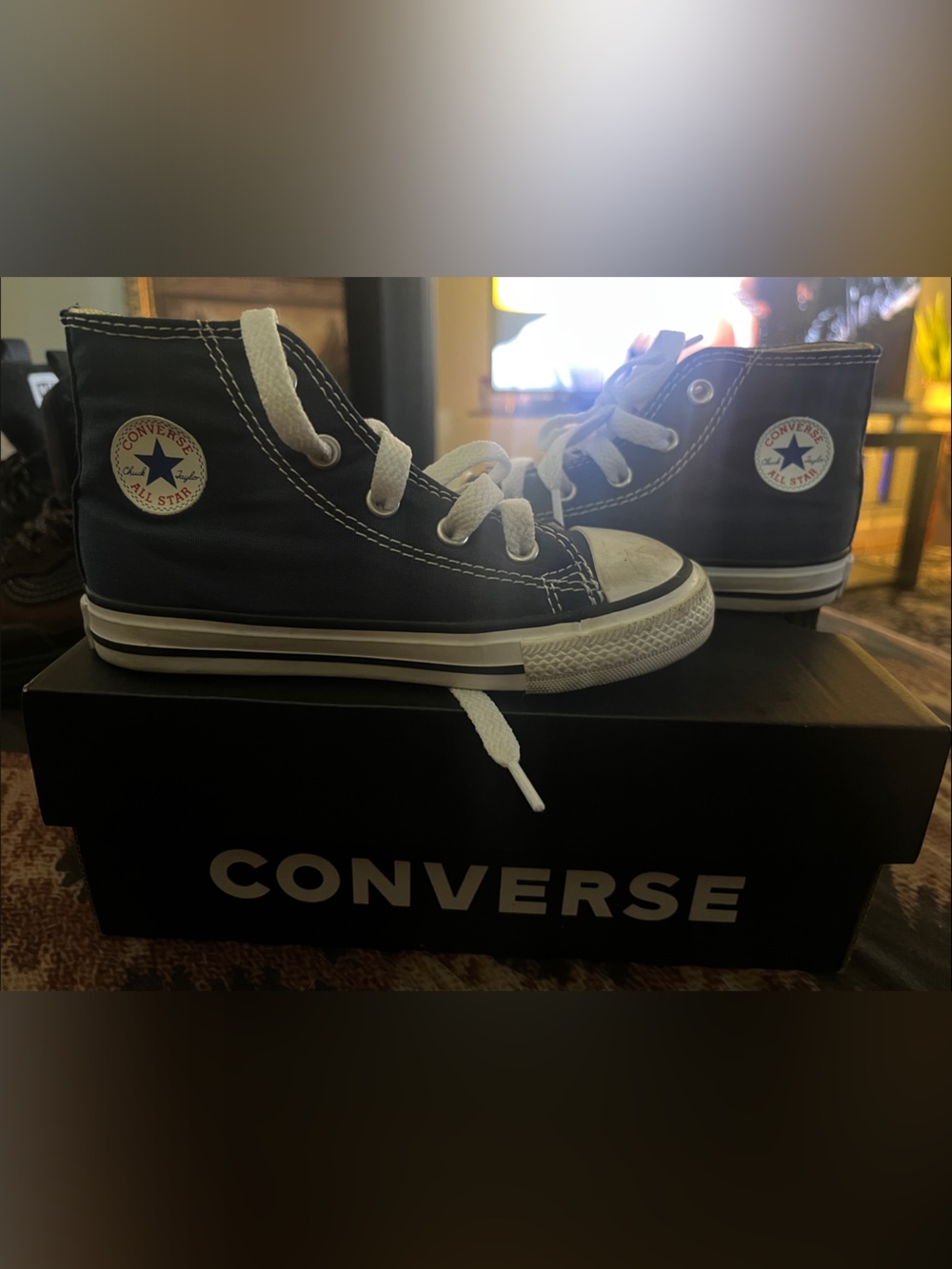 Converse Black and White High Top Sneakers